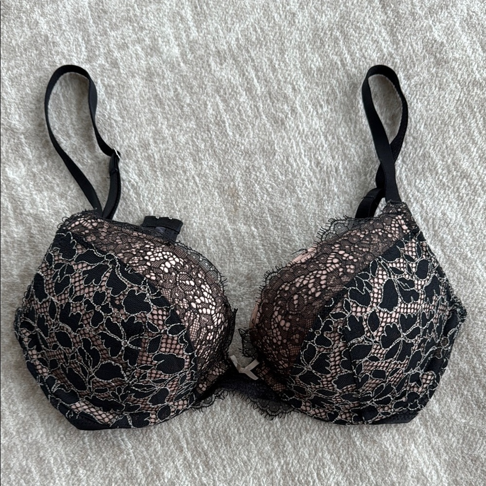 Victoria’s Secret Dream Angel’s Black Lace Push-Up Bra